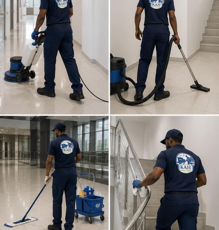 Technicien KAH Services en intervention, en tenue de l'entreprise